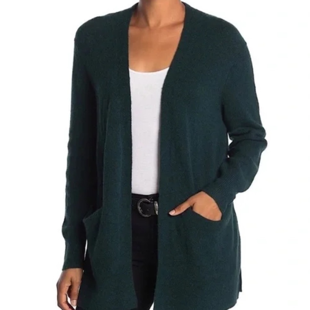 Madewell Hunter‎ Green Kent front pockets open cardigan sweater Sz XS